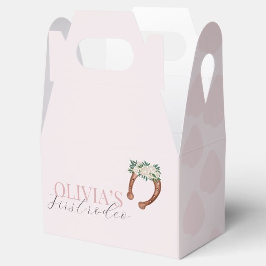 ピンクの西女性のカーボーイロデオの誕生日 フェイバーボックス (オープン)