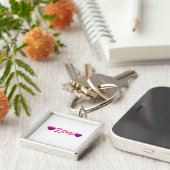 ピンクの親友のkeychain キーホルダー (側面)