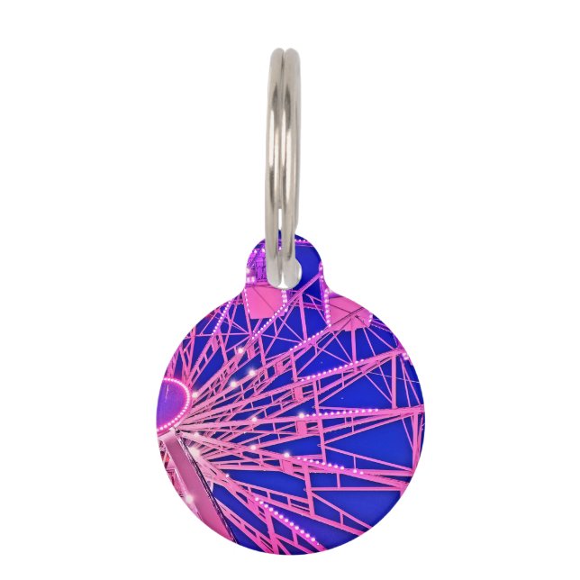 ピンクの観覧車 ペット　ネームタグ (正面)