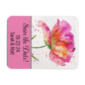 ピンクの記念日マグネット マグネット (横)