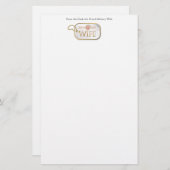 ピンクの誇り高い軍隊の妻 便箋 (正面/裏面)