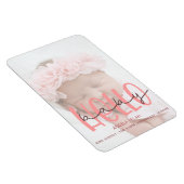 ピンクの誕生の発表ガール写真マグネット マグネット (右側)