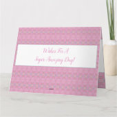 ピンクの誕生日がグリーティングカードを希望 カード (裏面)