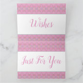 ピンクの誕生日がグリーティングカードを希望 カード (内部)