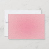 ピンクの誕生日とケーキの写真サンキューカード 招待状 (裏面)