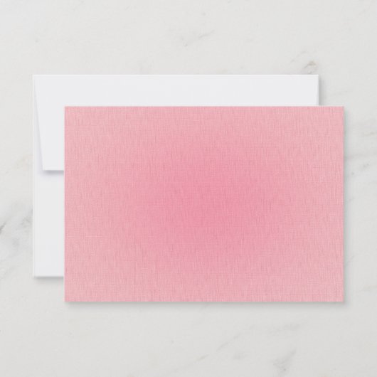 ピンクの誕生日とケーキの写真サンキューカード 招待状 (裏面)