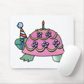 ピンクの誕生日のカメ マウスパッド (マウス)