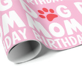 ピンクの誕生日の犬の母 ラッピングペーパー (ロールコーナー)