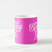 ピンクの誕生日ガール コーヒーマグカップ (中央)