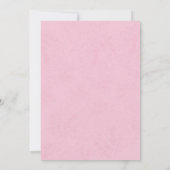 ピンクの誕生日ケーキ シンプル ミニマル かわいい 招待状 (裏面)