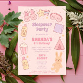 ピンクの誕生日スリープバーおもしろい 招待状