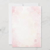 ピンクの誕生日パーティーへの招待 招待状 (裏面)