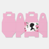 ピンクの誕生日パーティー　ギフトボックス フェイバーボックス (見開き)