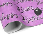 ピンクの誕生日色の黒い水風船 ラッピングペーパー (ロールコーナー)