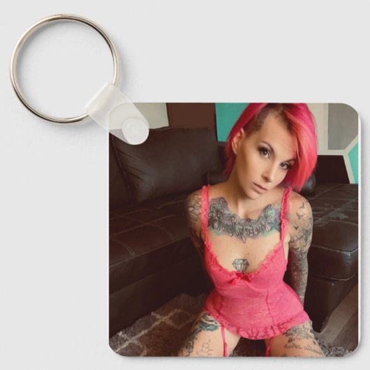 ピンクの誘惑/MVRキーチェーン キーホルダー (正面)
