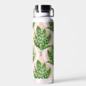 ピンクの谷の花のユリの花束 ウォーターボトル (背面)