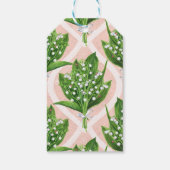 ピンクの谷の花のユリの花束 ギフトタグ (裏面)