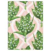 ピンクの谷の花のユリの花束 クリップボード (裏面)