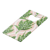 ピンクの谷の花のユリの花束 クレジットカード栓抜き (正面アングル)