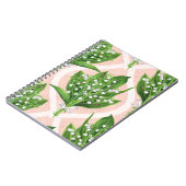 ピンクの谷の花のユリの花束 ノートブック (左側)