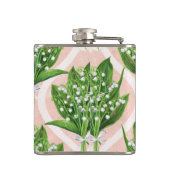 ピンクの谷の花のユリの花束 フラスク (裏面)