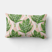 ピンクの谷の花のユリの花束 ランバークッション (裏面)