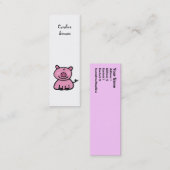 ピンクの豚のようなしおり スキニー名刺 (正面/裏面)