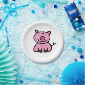 ピンクの豚のよう ペーパープレート (パーティー)