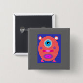 ピンクの豚のよう 缶バッジ (正面&裏面)