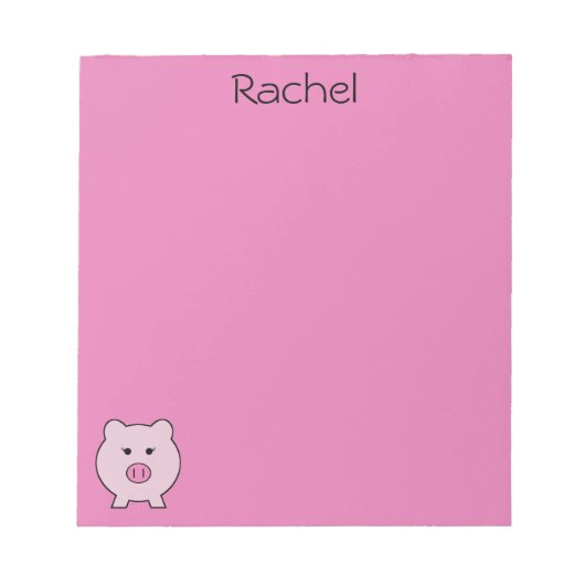 ピンクの豚をサディザーズ~かわいいガーリーかわいい ノートパッド (正面)