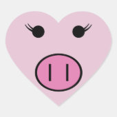 ピンクの豚をサディザーズ～かわいいガーリーかわいい ハートシール (正面)