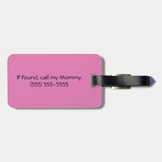 ピンクの豚をサディザーズ～かわいいガーリーかわいい ラゲッジタグ (裏面横)