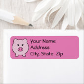 ピンクの豚をサディザーズ～かわいいガーリーかわいい ラベル (インサイチュ)