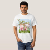 ピンクの象が隠れてます Tシャツ (正面フル)