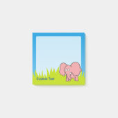 ピンクの象のキャラクター ポストイット (正面)