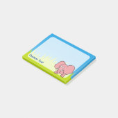 ピンクの象のキャラクター ポストイット (アングル)