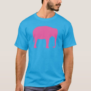 ピンクの象のシルエット Tシャツ