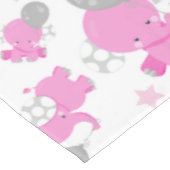 ピンクの象のパターン，かわいい象，星 テーブルクロス (アングル)