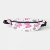 ピンクの象のパターン，かわいい象，星 ファニーパック (正面)