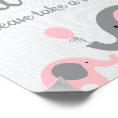 ピンクの象のベビーは甘いPlease Take A Treat ポスター (角)