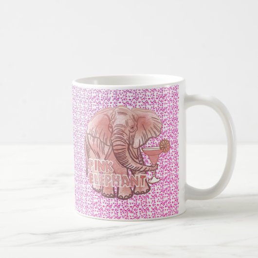 ピンクの象のマグカップ コーヒーマグカップ (右)