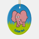 ピンクの象の漫画のセラミックオーナメント セラミックオーナメント (右)