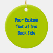 ピンクの象の漫画のセラミックオーナメント セラミックオーナメント (裏面)