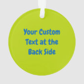 ピンクの象の漫画オーナメント オーナメント (裏面)