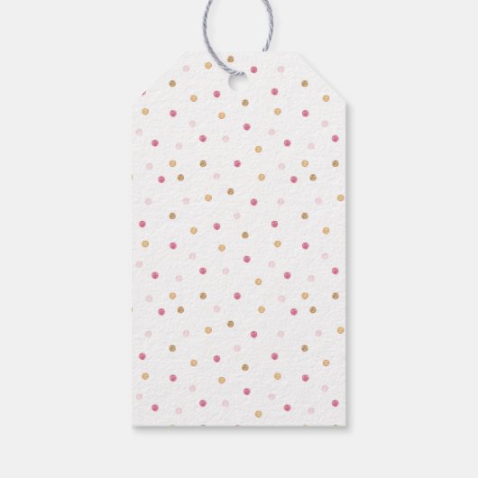 ピンクの象の赤ちゃん感謝していシャワーあなた ギフトタグ (裏面)