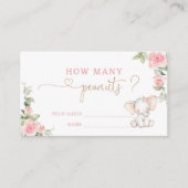 ピンクの象はピーナッツのカードを何枚か推測する エンクロージャーカード (正面)