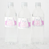 ピンクの象を二頭並べた少女だ ペットボトルラベル (ボトル)