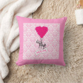 ピンクの象を持つ母 クッション (ブランケット)