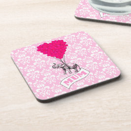 ピンクの象を持つ母 コースター