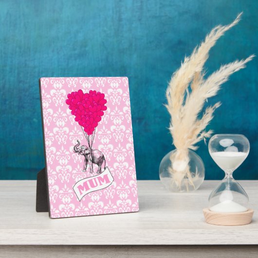 ピンクの象を持つ母 フォトプラーク (側面)